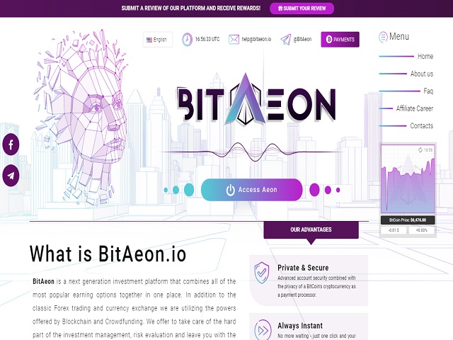 BitAeon.io screenshot